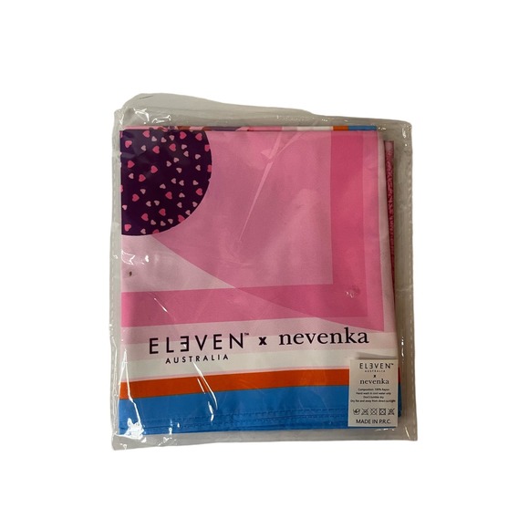 Eleven Australia x Nevenka Hair Head Scarf Mixed‎ Media Print Pastel Floral New - Picture 1 of 4